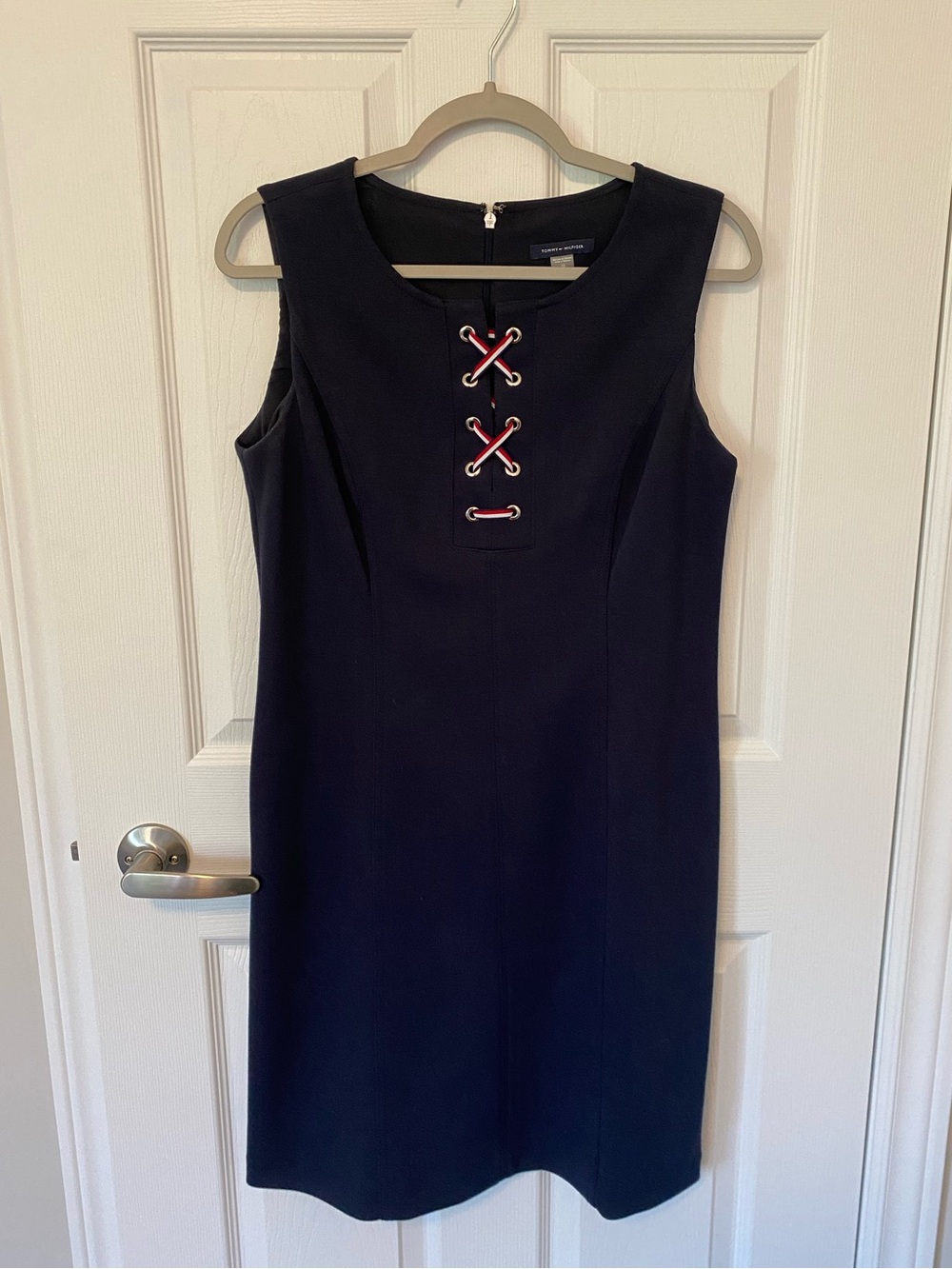 Tommy Hilfiger Navy Lace-Up Dress